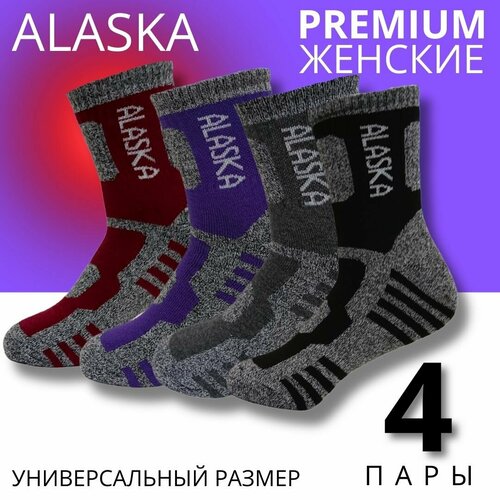фото Термоноски alaska, 4 пары, размер 36-41, черный