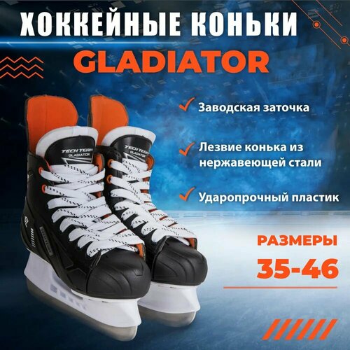 фото Коньки хоккейные tech team gladiator р.41 techteam