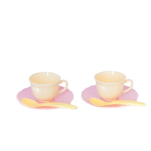 фото Набор посуды росигрушка набор посуды чайный набор "two tea" бежевый/желтый/розовый