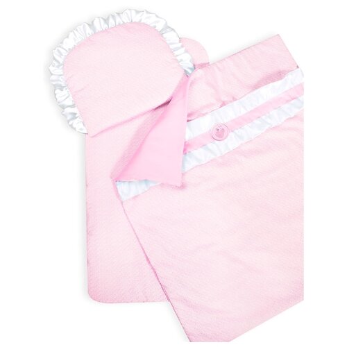 фото Комплект для люльки сонный гномик конфетка (подушка, матрас, плед) 817 нежно-розовый