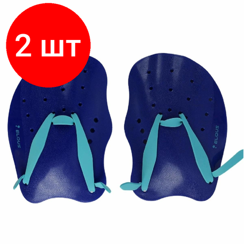 фото Комплект 2 пара, нарукавники аквалопатки для плавания elous yfh-118, син с голуб, ут-00002205 noname