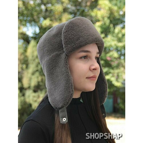 фото Шапка ушанка shopshap ушанка shopshap невена, размер 58, коричневый