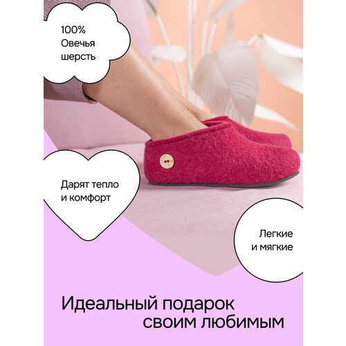 фото Тапочки снегири, размер 36, розовый