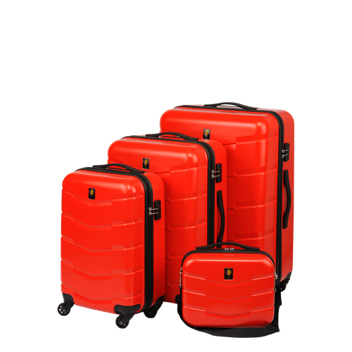фото Комплект чемоданов sun voyage, 4 шт., красный