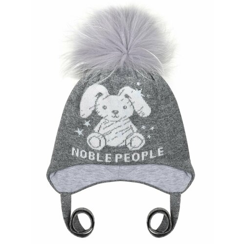 фото Шапка noble people, размер 52-54, серый