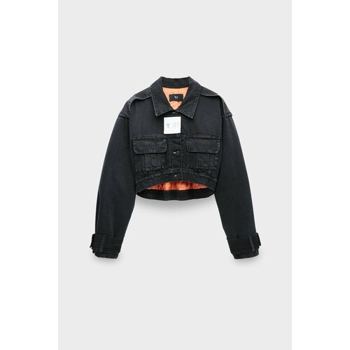 фото Джинсовая куртка 3x1, размер 42, черный