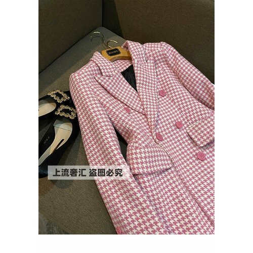 фото Пиджак , размер m, розовый, белый модныйсочи