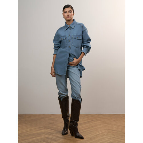 фото Рубашка calista, размер 48, голубой