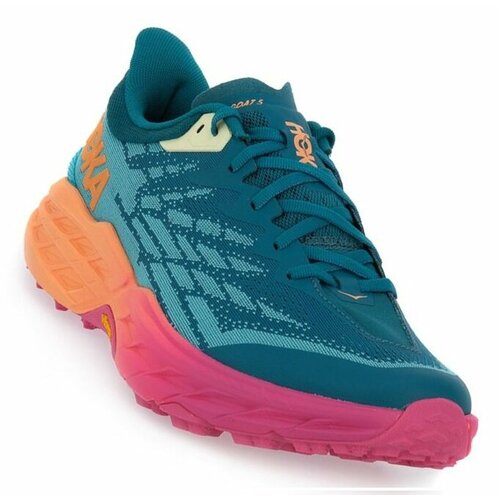 фото Кроссовки hoka speedgoat 5, полнота d, размер us10.5d/uk10/eu44 2/3/jpn28.5, зеленый, розовый