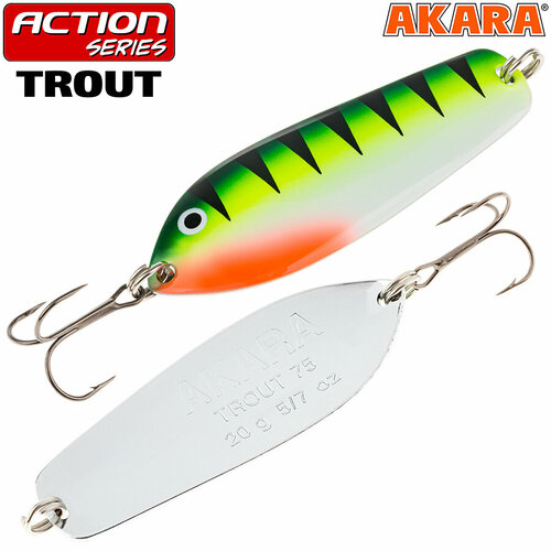фото Блесна колебалка akara action series trout 75 20 гр. 18-sil