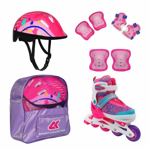 фото Роликовые коньки, шлем, защита set fantastic pink xs sport collection