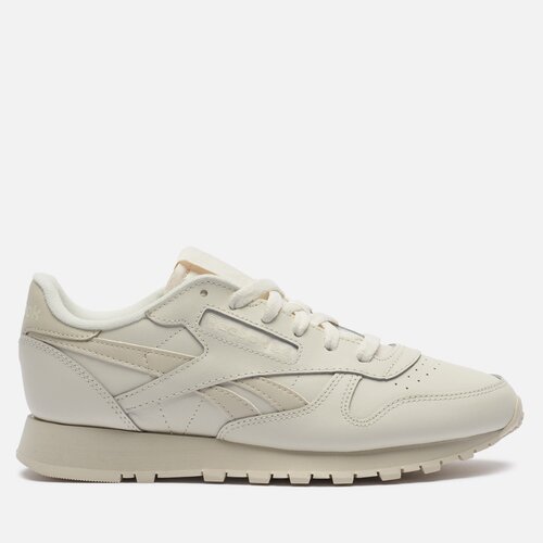 фото Кроссовки reebok classic leather, размер 8,5 us, бежевый