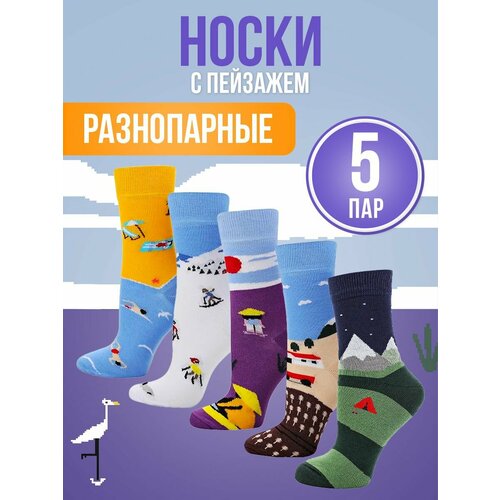 фото Носки big bang socks, 5 пар, размер 35-39, мультиколор