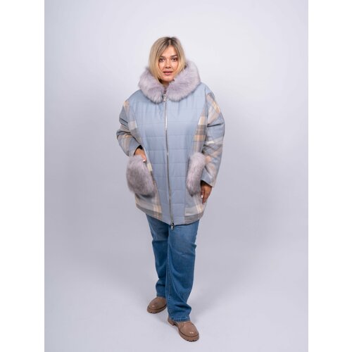 фото Пальто , размер 52, голубой 365 clothes