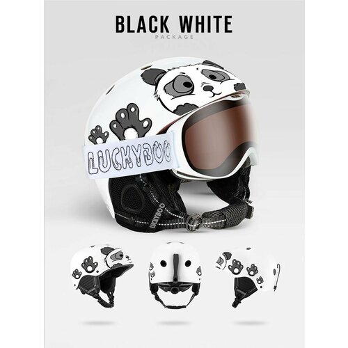 фото Шлем горнолыжный luckyboo - play (белый, размер xs (48-52см)