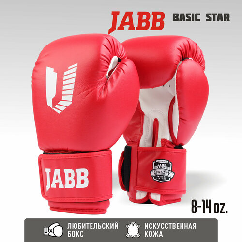 фото Перчатки бокс.(иск. кожа) jabb je-4068/basic star красный 10ун.