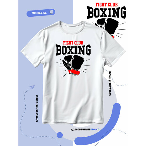 фото Футболка fighting club boxing боксерские перчатки, размер 3xl, белый smail-p