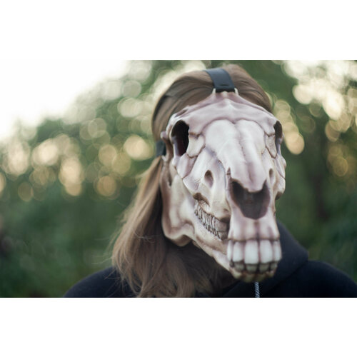 фото Карнавальная маска-череп лошади, маска лошади на голову нет бренда