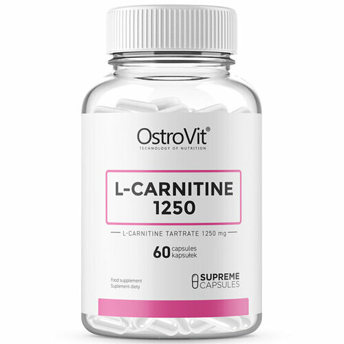 фото Л-карнитин тартрат ostrovit l-carnitine tartrate 1250 mg - 60 капсул