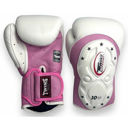 фото Боксерские перчатки twins special bgvl6 mk pink white 12oz