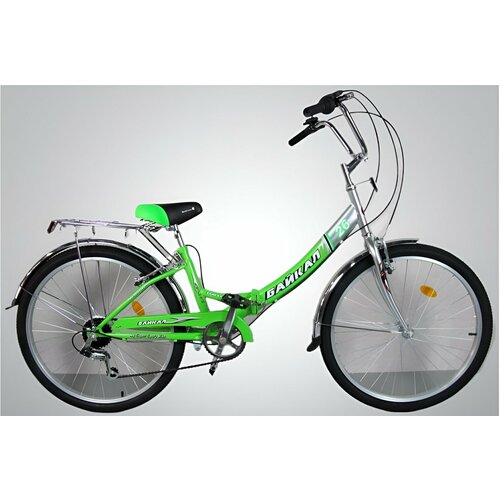 фото Городской велосипед байкал авт-2612 складной, скоростной, 6 скоростей, 26" зеленый