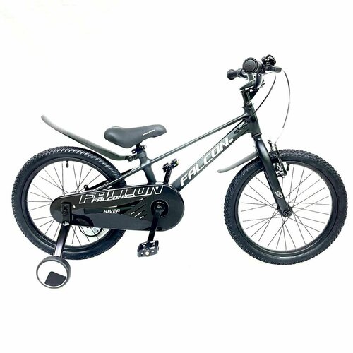 фото Велосипед детский 16" falcon bike river, черный, 4-5 лет, рост 105-110 см, длина внутреннего шва 45-50 см. легкая магниевая рама, фривил.