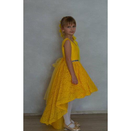 фото Платье престиж, размер 32, желтый