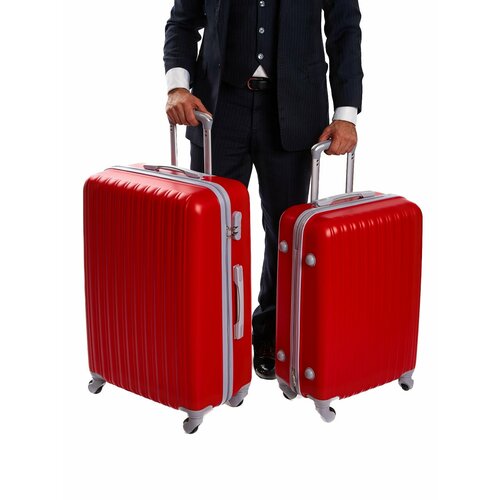 фото Комплект чемоданов king of king, размер s/l, красный