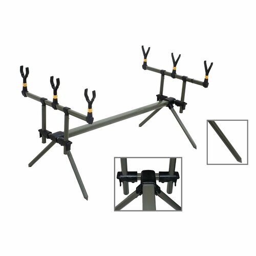 фото Подставка для удилищ bushido rod pod на 3 удилища, 85см, цвет-хаки в чехле