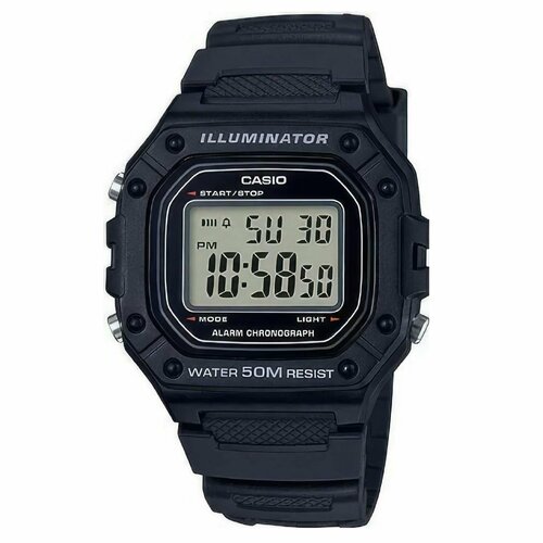 фото Наручные часы casio w-218h-1a, серый