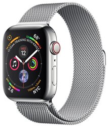Часы Apple Watch Series 4 GPS + Cellular 44mm Stainless Steel Case with Milanese Loop Часы Apple Watch Series 4 GPS + Cellular 44mm Stainless Steel Case with Milanese Loop