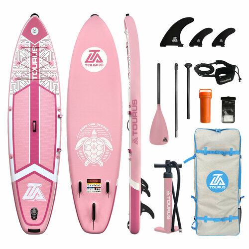 фото Надувная серфинг доска sup board tourus 10.6 ts-jb01 2023 (320х81х15 см) с рюкзаком, веслом, насосом и страховочным лишема