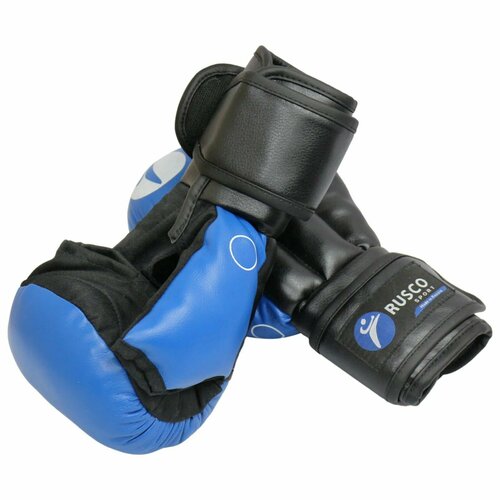 фото Перчатки rusco sport для рукопашного боя классик синие (10 oz m)