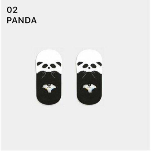 фото Носки ggrn носки детские короткие (возраст 3-4 года), принт панда (od-b-030-m-02)baby, d type, размер od-b-030-m-02, белый, черный