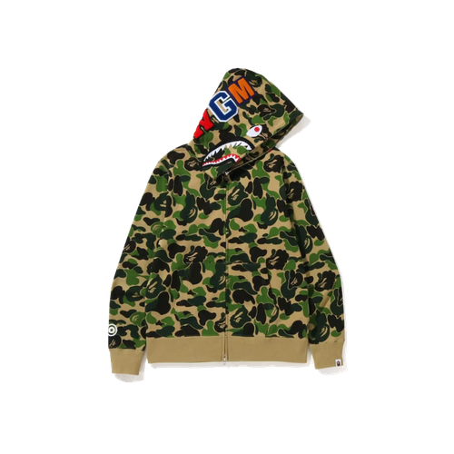 фото Худи a bathing ape big abc camo shark, размер l, зеленый