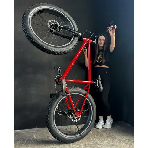 фото Велосипед фэтбайк fatbike time try tt222/8s 26" алюминиевая рама 19.5" гидравлический тормоз, красный