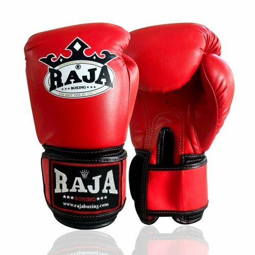 фото Перчатки боксерские raja model 1 red, 14 oz, красный