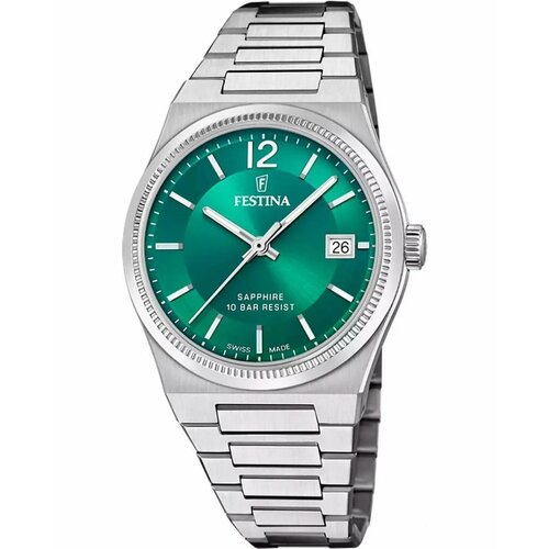 фото Наручные часы festina f20035/5, зеленый, серебряный