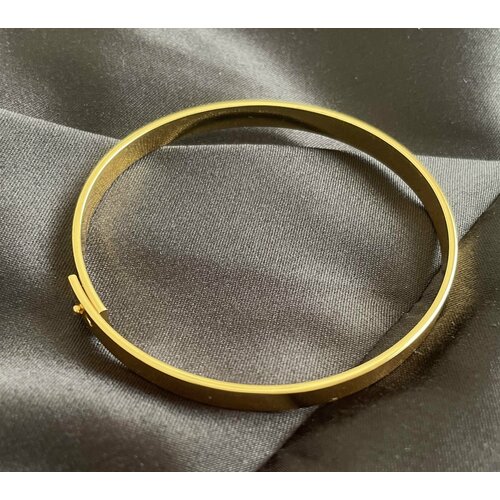 фото Жесткий браслет браслет tati deluxe, 1 шт., размер one size, диаметр 6 см, золотой