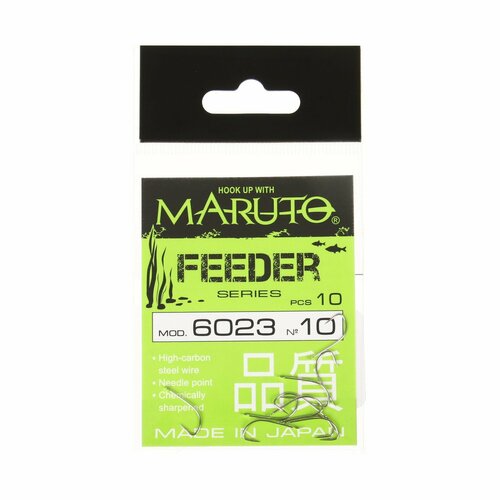 фото Крючки фидерные maruto feeder 6023, цвет ni, № 10, 10 шт. 9680691