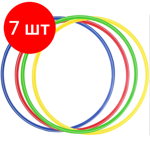 фото Комплект 7 штук, обруч пластмассовый sport d18, 70 см, ут-00001198 noname