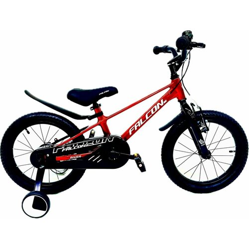 фото Велосипед детский 18" falcon bike river, красный, 5-6 лет, рост 110-115 см, длина внутреннего шва 50-55 см. легкая магниевая рама, фривил.
