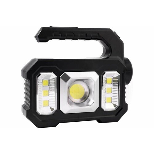 фото Аккумуляторный фонарь ultraflash led51526 4в, черный, 1led+cob+6xsmd, 3 вт, 4 режима, micro usb, бокс 15194