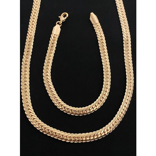 фото Комплект бижутерии babilon: браслет, цепь, размер браслета 20 см, размер колье/цепочки 50 см, золотой