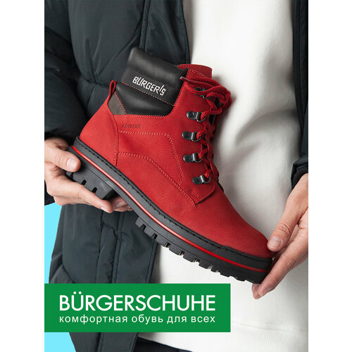 фото Ботинки берцы burgerschuhe, размер 36, красный