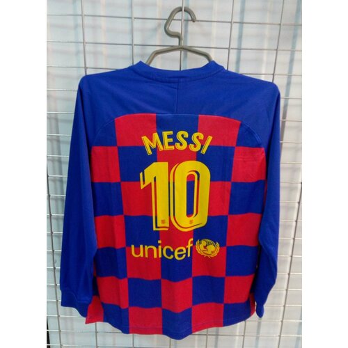 фото Для футбола messi подростковая размер 30 ( на 15-16 лет ) форма ( майка + шорты ) футбольного клуба барселона ( испания ) №10 месси , с длинными рукавами barcelona