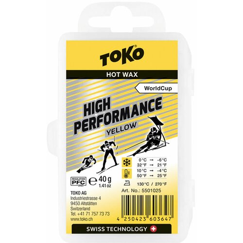 фото Высокофтористый парафин toko high performance yellow 40g 5501025 (0°с -6°с)