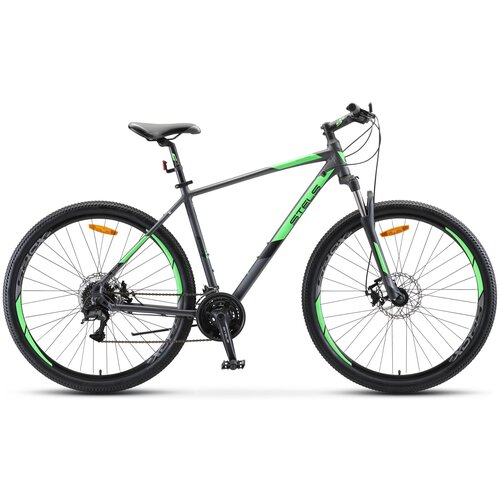 фото Горный (mtb) велосипед stels navigator 920 md 29 v010 (2023) рама 16,5" антрацитовый/зелёный