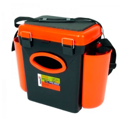 фото Ящик для рыбалки helios fishbox односекционный (10 л) 31х23х34.5 см оранжевый/черный