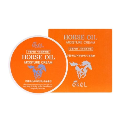 Фото - Ekel Moisture Cream Horse Oil Увлажняющий крем для лица с экстрактом лошадиного жира, 100 г roland moisture skin cream horse oil